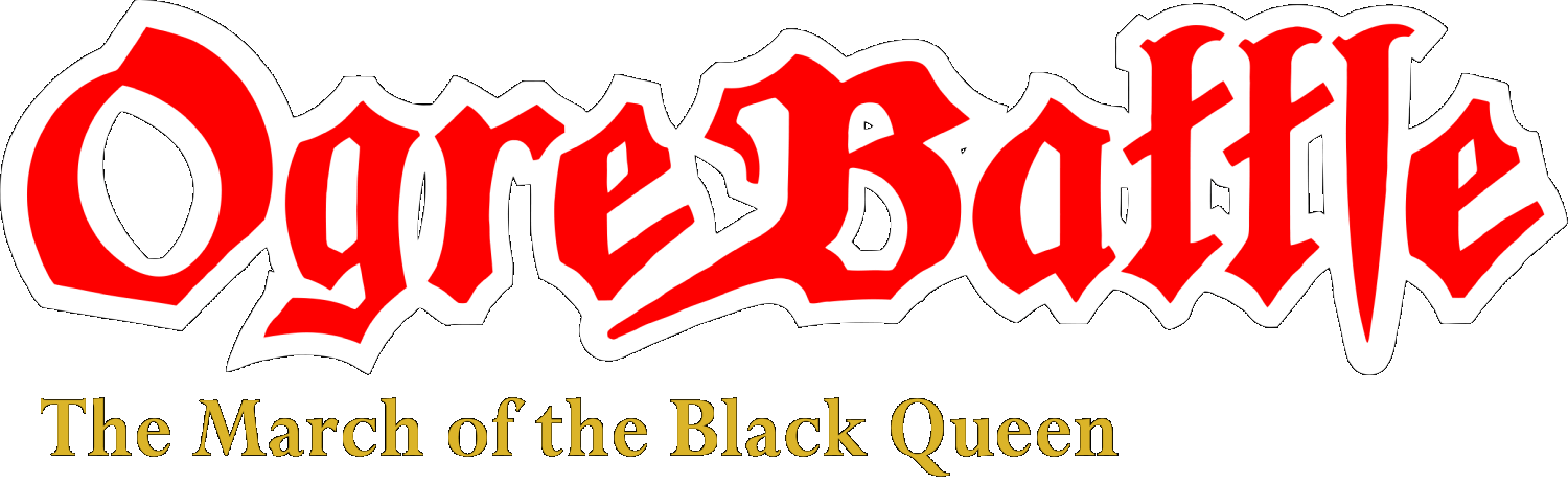 Ogre Battle The March of the Black Queen logo for Super Nintendo